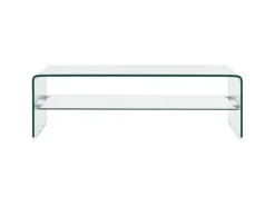 Best vidaXL Couchtisch Transparent 98×45×31 cm Hartglas 284745