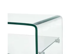 Best vidaXL Couchtisch Transparent 98×45×31 cm Hartglas 284745