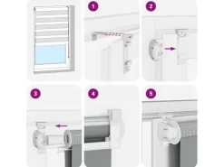 Online vidaXL Doppelrollo 85x200 cm Stoffbreite 80,9 cm Polyester 4014154 Dunkelgrau