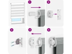 Online vidaXL Doppelrollo 85x200 cm Stoffbreite 80,9 cm Polyester 4014154 Dunkelgrau