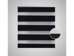 vidaXL Doppelrollo Seitenzug Duo Rollo 100 x 175 cm Schwarz