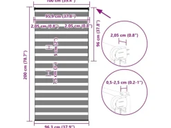 Best vidaXL Doppelrollo 100x200 cm Stoffbreite 95,9 cm Polyester 4014781 Weiß