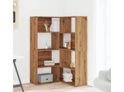 Online vidaXL Eck-Bücherregal 4 Etagen Artisan-Eiche 85x85x140 Holzwerkstoff