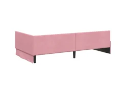 vidaXL Eckbettgestell mit Kopfteil 100 x 200 cm Stoff 42016094