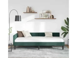 vidaXL Eckbettgestell mit Kopfteil 80 x 200 cm Stoff 42016136 Dunkelgrün