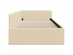 vidaXL Eckbettgestell mit Kopfteil 80 x 200 cm Stoff 42016033