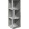 Best vidaXL Eckregal Betongrau 33x33x100 cm Holzwerkstoff