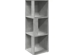 Best vidaXL Eckregal Betongrau 33x33x100 cm Holzwerkstoff