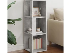 Best vidaXL Eckregal Betongrau 33x33x100 cm Holzwerkstoff