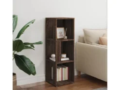 vidaXL Eckregal Braun Eichen-Optik 33x33x100 cm Holzwerkstoff