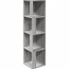 Clearance vidaXL Eckregal Grau Sonoma 33x33x132 cm Holzwerkstoff