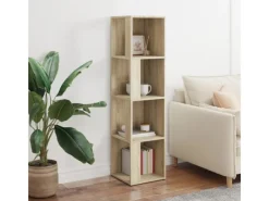 vidaXL Eckregal Sonoma-Eiche 33x33x132 cm Holzwerkstoff