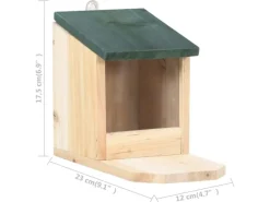 vidaXL Eichhörnchen Futterhäuser 4 Stk. Tannenholz