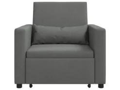 Best vidaXL Einzel-Schlafsofa mit Rädern 90 x 165 x 87 cm Stoff 42002685 Dunkelgrau