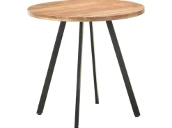 New vidaXL Esstisch 80 cm Massivholz Akazie 320485