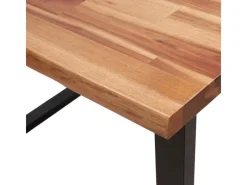 vidaXL Esstisch Baumkante 110x70x75 cm Massivholz Akazie