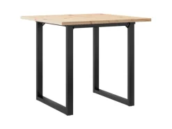 vidaXL Esstisch O-Gestell 90x90x75,5 Massivholz Kiefer und Gusseisen