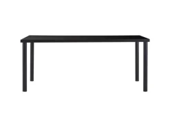 vidaXL Esstisch Schwarz 180 x 90 x 75 cm Hartglas Metall