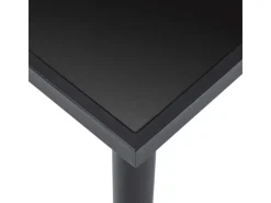 vidaXL Esstisch Schwarz 180 x 90 x 75 cm Hartglas Metall