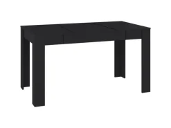 Best vidaXL Esstisch Schwarz 140x74,5x76 cm Holzwerkstoff