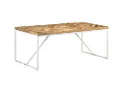 vidaXL Esstisch 180x90x76 cm Akazie und Mango Massivholz mit natürlichem Finish