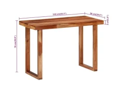 Hot vidaXL Esstisch 110x50x76 cm Massivholz Akazie