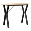 vidaXL Esstisch Y-Gestell 100x50x75 cm Massivholz Kiefer und Gusseisen