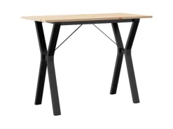 vidaXL Esstisch Y-Gestell 100x50x75 cm Massivholz Kiefer und Gusseisen