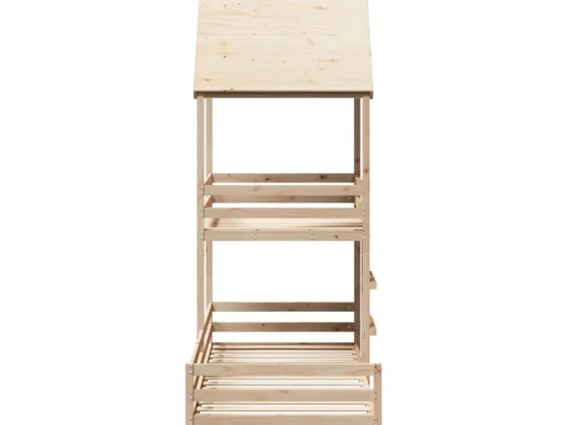 vidaXL Etagenbett mit Dach 80x200 cm Massivholz Kiefer2012220