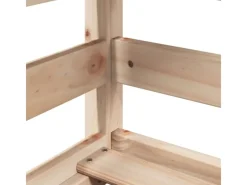 vidaXL Etagenbett mit Dach 80x200 cm Massivholz Kiefer2012220