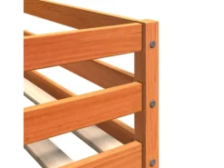 vidaXL Etagenbett Wachsbraun 90x200 cm Massivholz Kiefer1954607