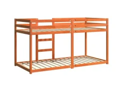 vidaXL Etagenbett Wachsbraun 90x200 cm Massivholz Kiefer1954607