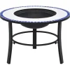Online vidaXl Feuerstelle Mosaik Keramik Blau und Weiß 68 cm