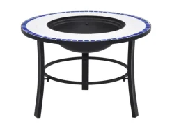 Online vidaXl Feuerstelle Mosaik Keramik Blau und Weiß 68 cm