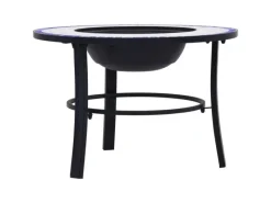 Online vidaXl Feuerstelle Mosaik Keramik Blau und Weiß 68 cm