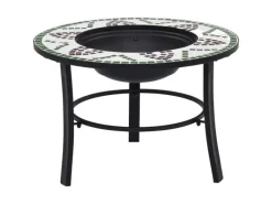 Outlet vidaXL Feuerstelle Mosaik Keramik Grün 68 cm