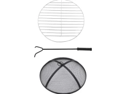 New vidaXL Feuertisch Mosaik Keramik Schwarz und Weiß 68 cm