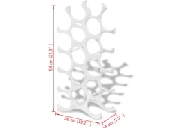 vidaXL Flaschenregal für 15 Flaschen Silbern Aluminium