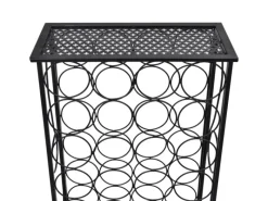 vidaXL Flaschenregal für 28 Flaschen Metall 47,5 x 21 x 100 cm