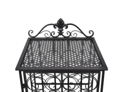 Online vidaXL Flaschenregal für 28 Flaschen Metall 47 x 35 x 111 cm