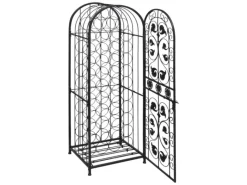 vidaXL Flaschenregal für 45 Flaschen Metall