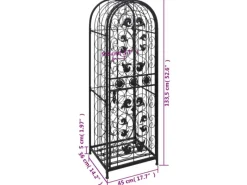 vidaXL Flaschenregal für 45 Flaschen Metall
