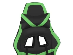 Hot vidaXL Gaming-Stuhl mit Fußstütze Schwarz und Grün Kunstleder Modell 3
