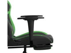 Hot vidaXL Gaming-Stuhl mit Fußstütze Schwarz und Grün Kunstleder Modell 3