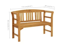 vidaXL Gartenbank 114 cm Massivholz Akazie