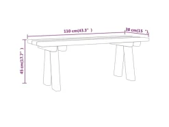 vidaXL Gartenbank 110 cm Massivholz Kiefer Imprägniert 318173