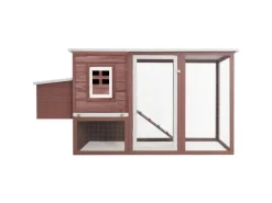 vidaXL Garten-Hühnerstall mit 1 Legenest Braun Holz