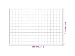 Outlet vidaXL Gewichtsdecke Grau 122x183 cm 5 kg Stoff Modell 1