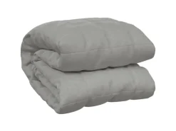 Outlet vidaXL Gewichtsdecke Grau 155x220 cm 11 kg Stoff