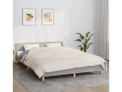 vidaXL Gewichtsdecke Hellcreme 220x240 cm 11 kg Stoff